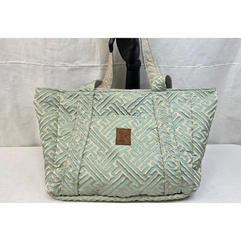 New Hope‎ Girls Teal Geometric Pattern Tote Bag